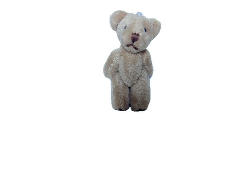 Miniature Plush Bear With Brown Feet (light brown) 