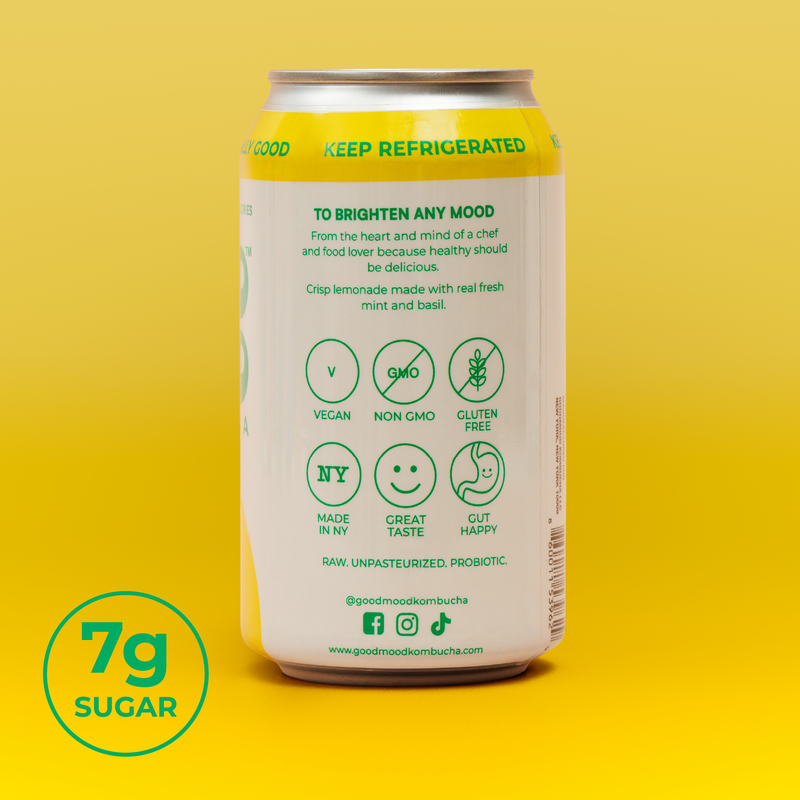 Mint Basil Lemonade Kombucha - 6 pack