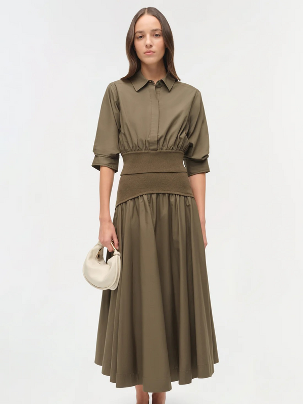 Ovie Knit Cotton Midi Skirt