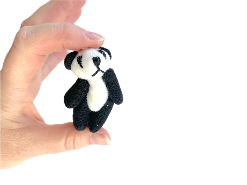 Miniature Panda Bear Plush Animal 
