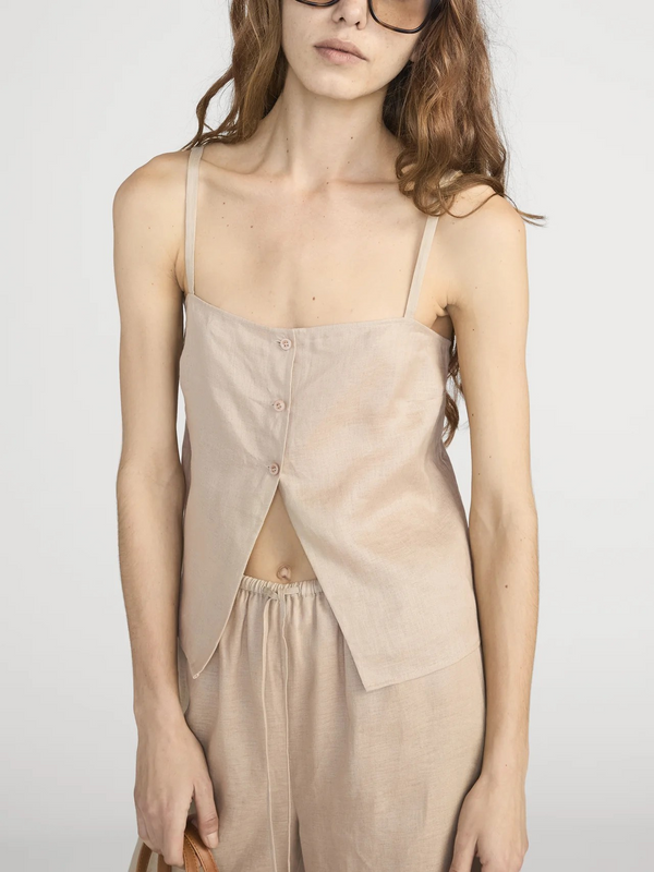 The Linen Button Cami