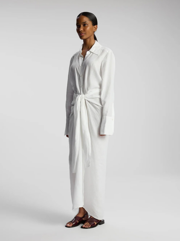 Carson Maxi Linen Shirtdress