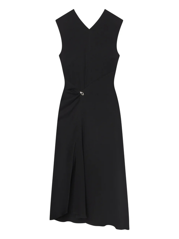 Mary Hammered Crepe Midi Dress