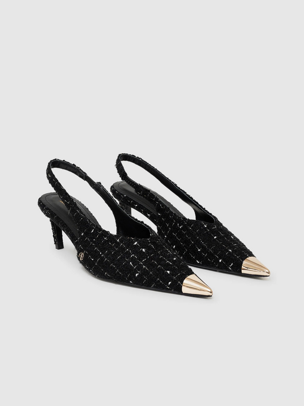 Nina Heels with Metal Toe Cap