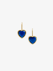 Bezel Heart Earrings