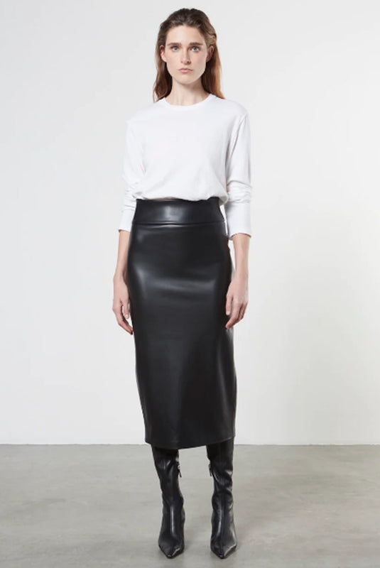 Soft Leather Pencil Skirt
