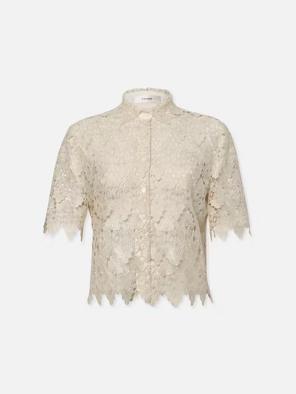 Lace Button Up Shirt