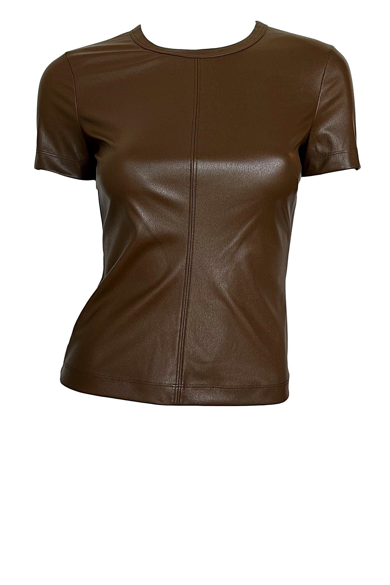 Faux Leather T-Shirt
