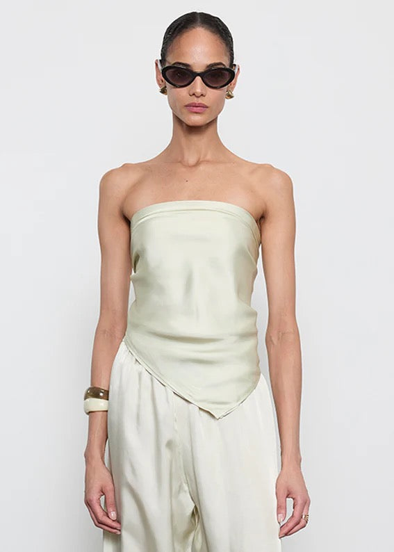 Fluid Twill Scarf Top