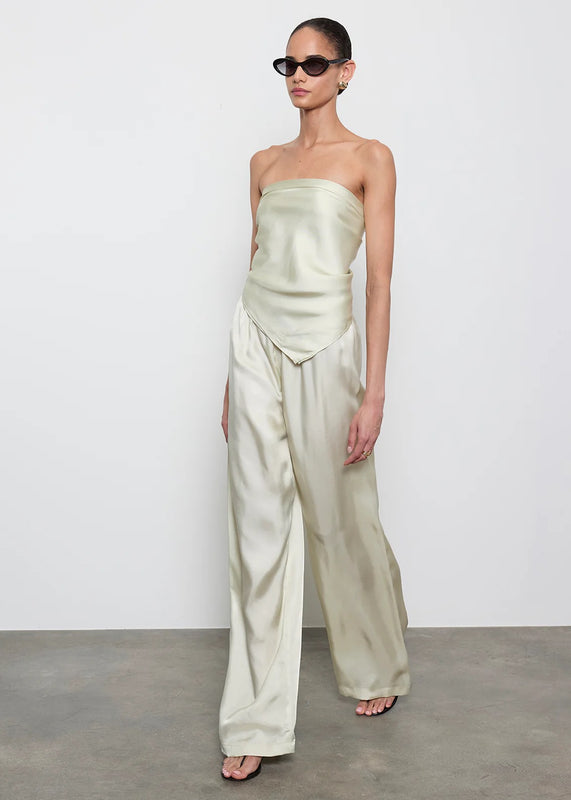 Fluid Twill Scarf Top