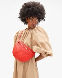 Grande Fanny Bright Poppy Diagonal Woven