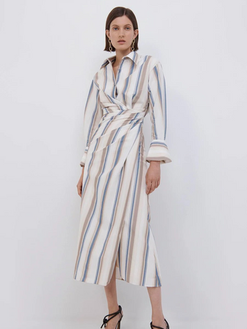 Marge Stripe Midi Dress