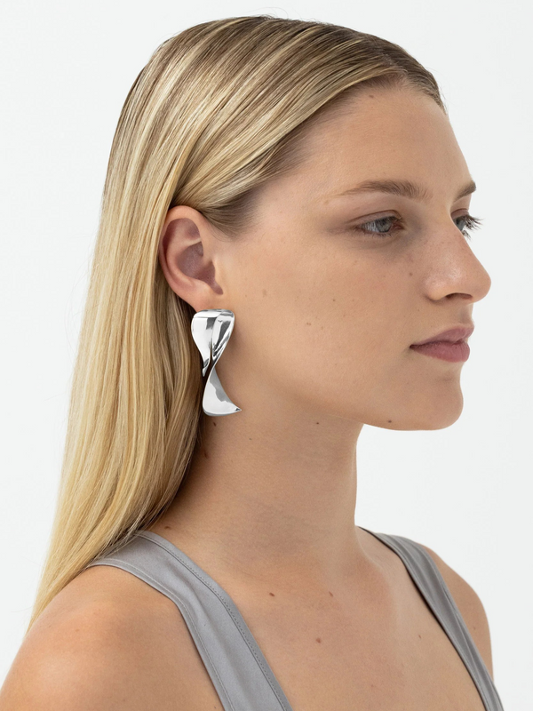 Sculpt Earrings - Silver