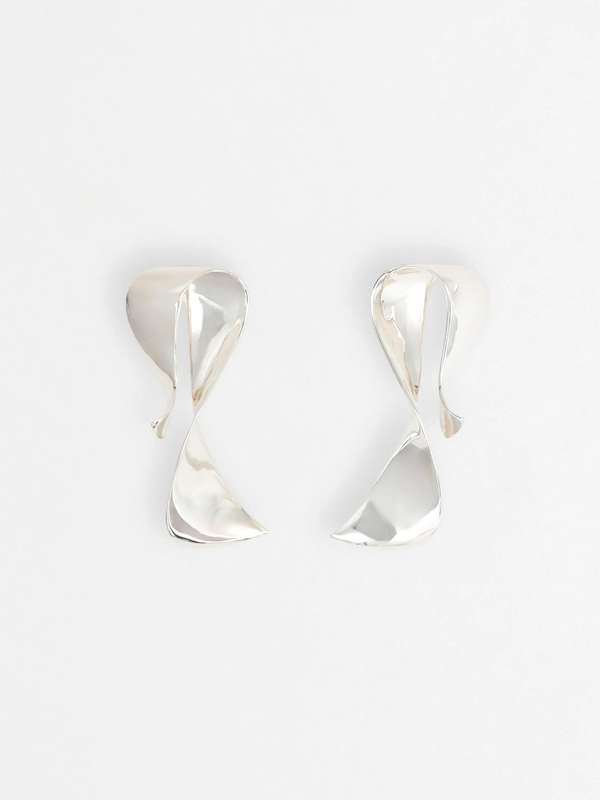 Sculpt Earrings - Silver