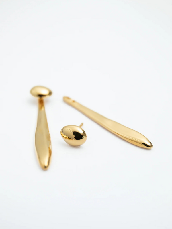 Verso Drop Earrings - Gold