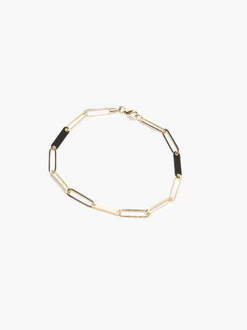 14k Gold Paperclip Chain Bracelet