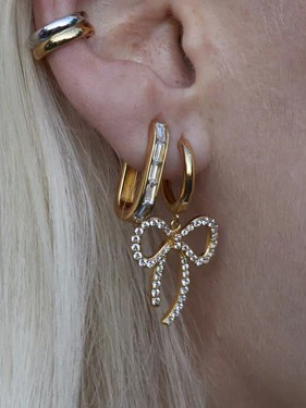 Oval Baguette Hoop Earrings