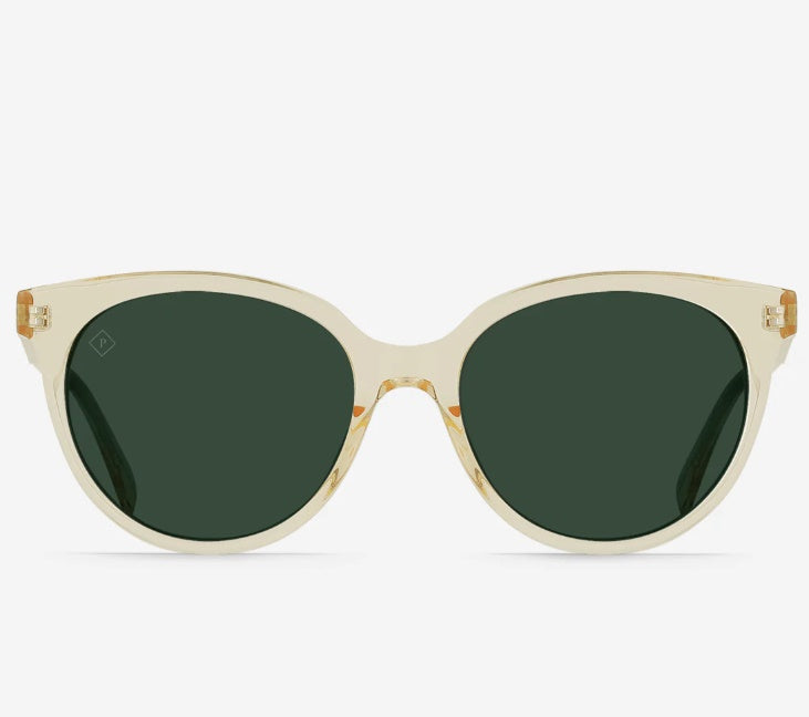 Lily Polarized Sunglasses-Champagne Crystal/Green