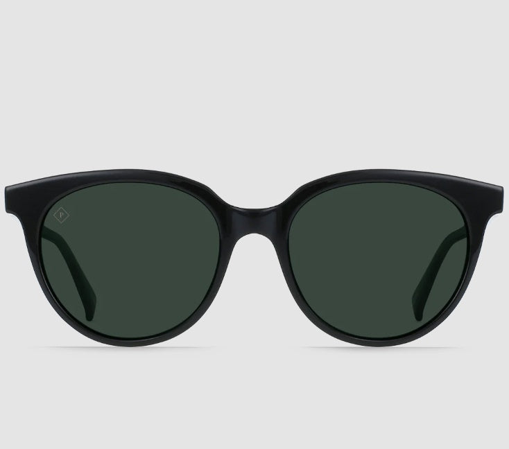 Lily Polarized Sunglasses-Crystal Black/Green