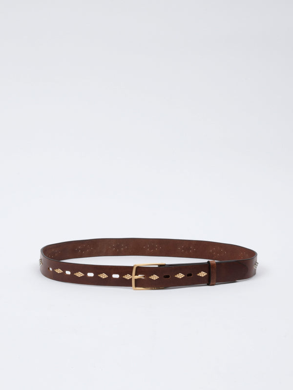 Colin Studded Belt - Brown