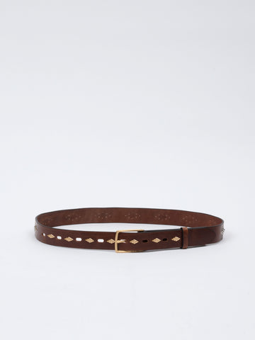 Colin Studded Belt - Brown