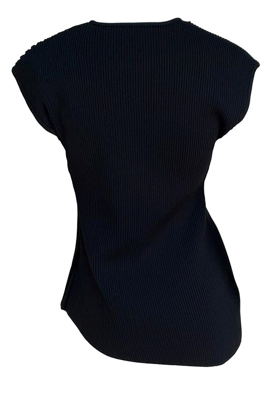 Asymmetric Sleeveless Knitted Top