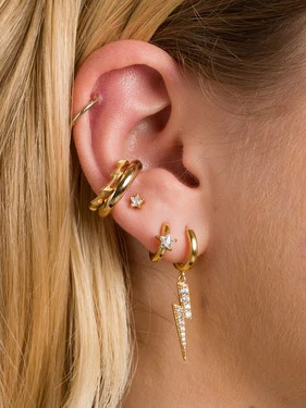 Lightning Hoop Earrings