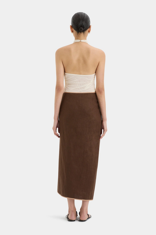 Affogato Twist Midi Skirt