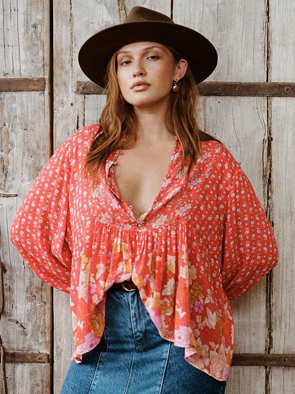 Yellow Rose Boho Blouse