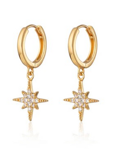 Starburst Hoop Earrings