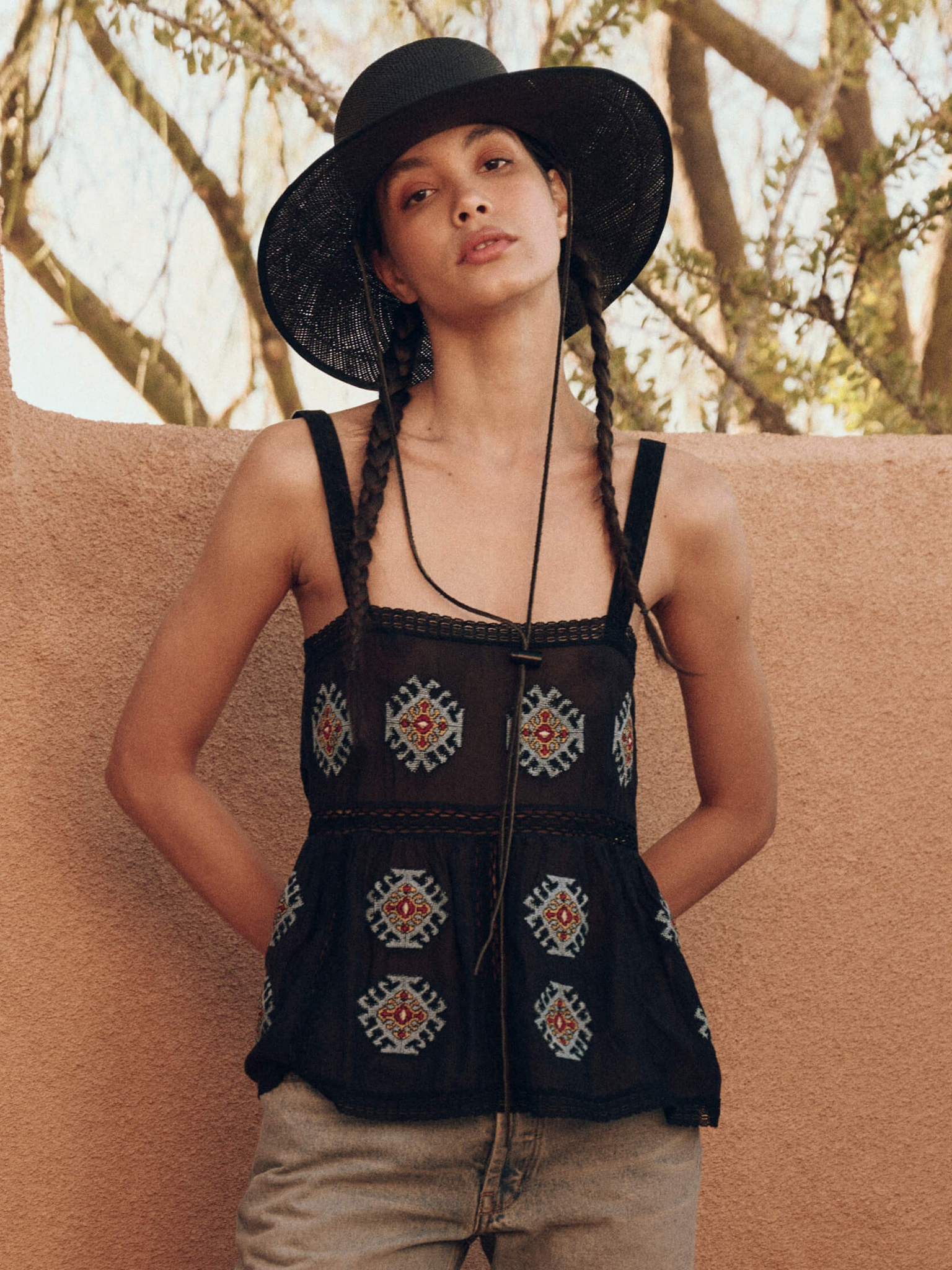 The Roam Top with Folklore Embroidery