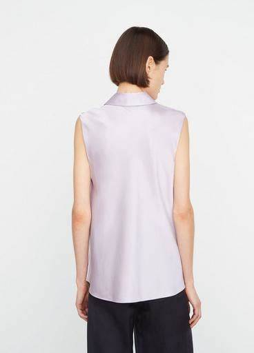 Silk Sleeveless Bias Shirt