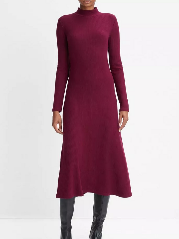 Long Sleeve Mock Neck Dress