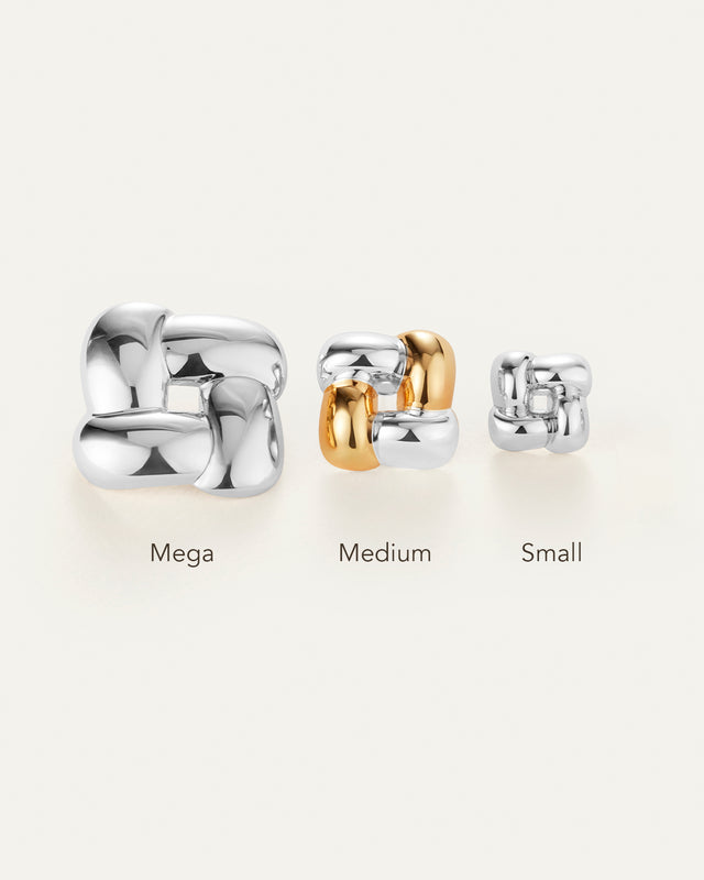 Small Woven Square Earrings