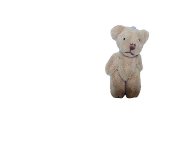 Miniature Plush Bear With Brown Feet (light brown) 