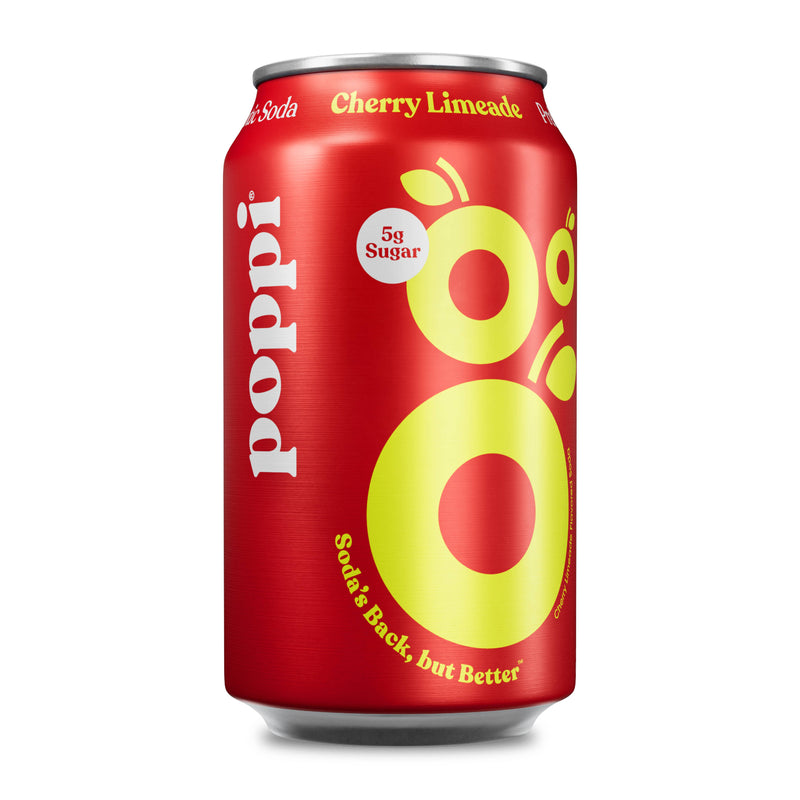 Poppi Prebiotic Soda, Cherry Limeade, 12oz