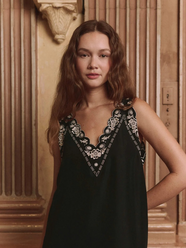 The Embroidered Floral Slip Dress