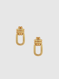 Signature Link Double Cross Earrings