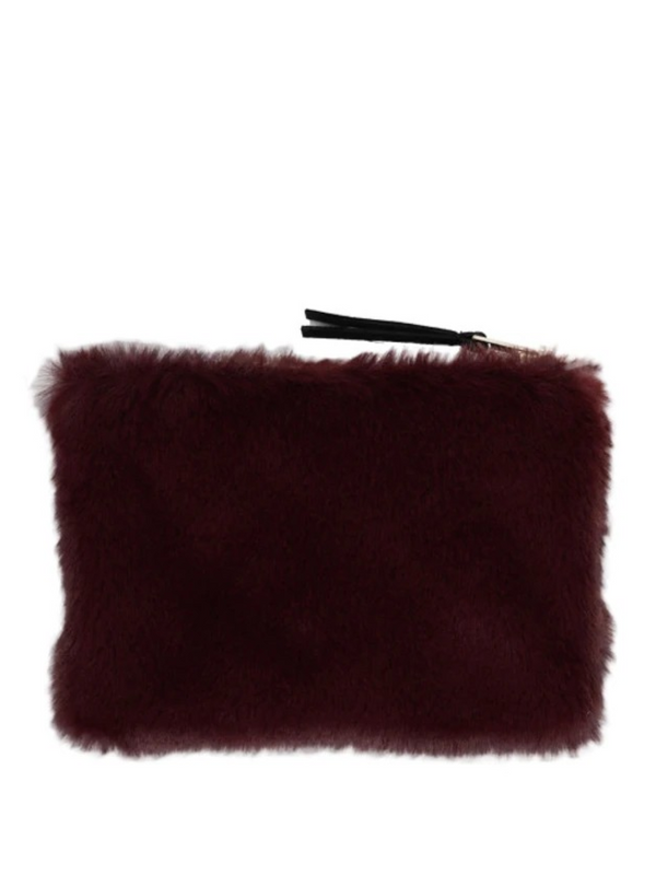 Faux Fur Zipper Pouch