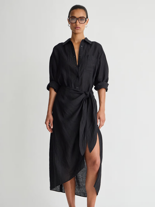 Alessandra Sarong Shirt Dress