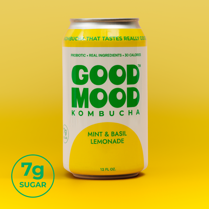 Mint Basil Lemonade Kombucha - 6 pack
