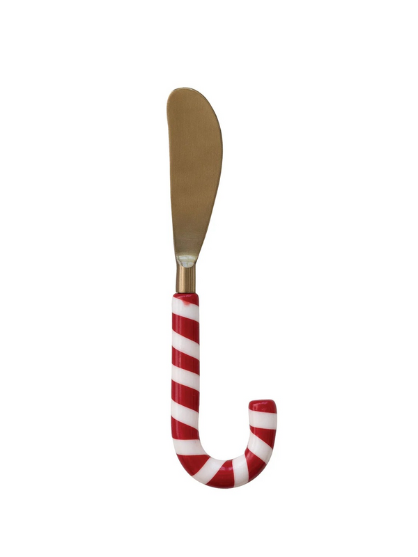 Stainless Steel Spreader w/ Resin Candy Cane Shaped Handle