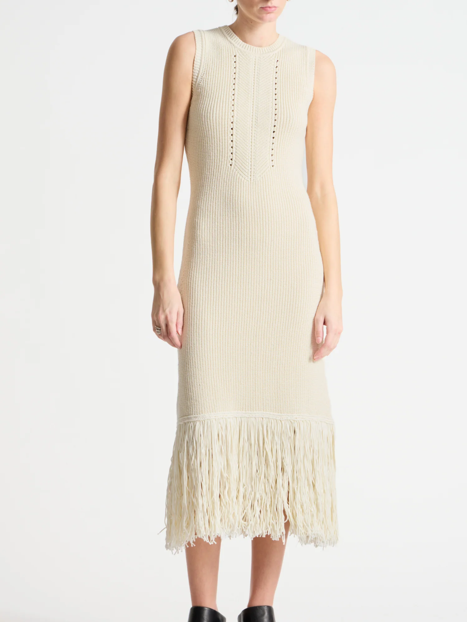 Jovie Fringe Knit Dress  Augusta Twenty