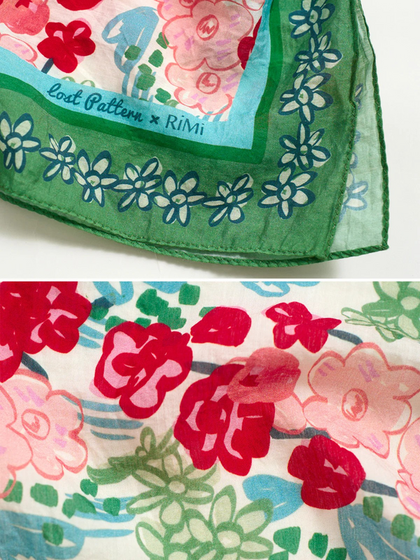 "Le Jardin" Beach Sarong Wrap - Rouge Blossom