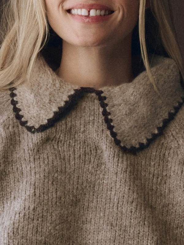 The Crochet Collar Pullover
