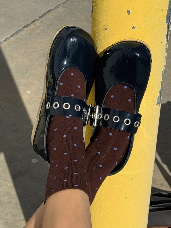 Patterned Sneaker Socks - Polka Dot