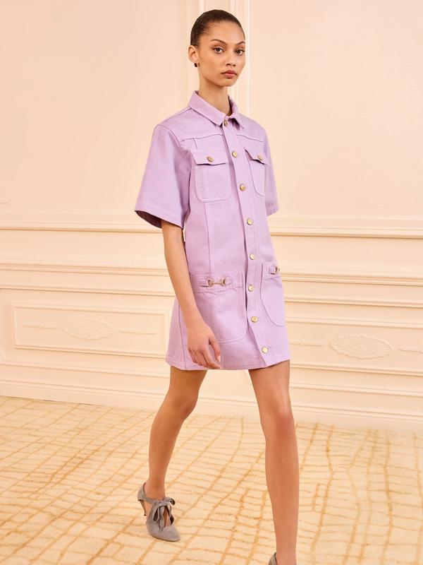 purple denim dress Cut Out 6/7y Be fashionably comfortable in our Moon Washed Denim Mini Dress Arielle Denim Mini Dress -