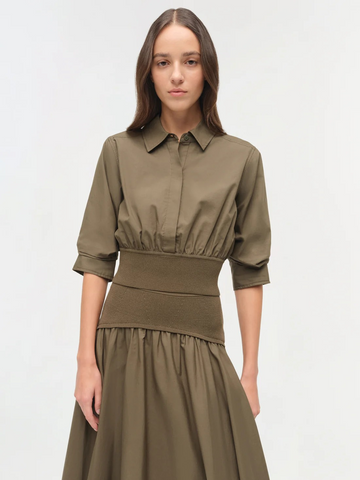 Ovie Knit Cotton Midi Skirt