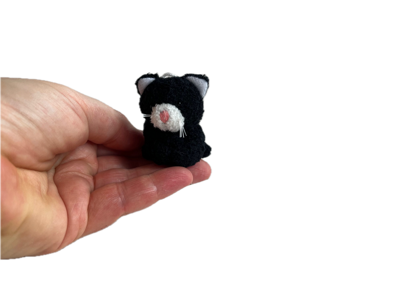 Small Plush Kitty Cat (Black White) 