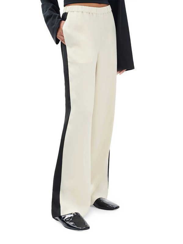 Olivia Side-Stripe Wide-Leg Pants